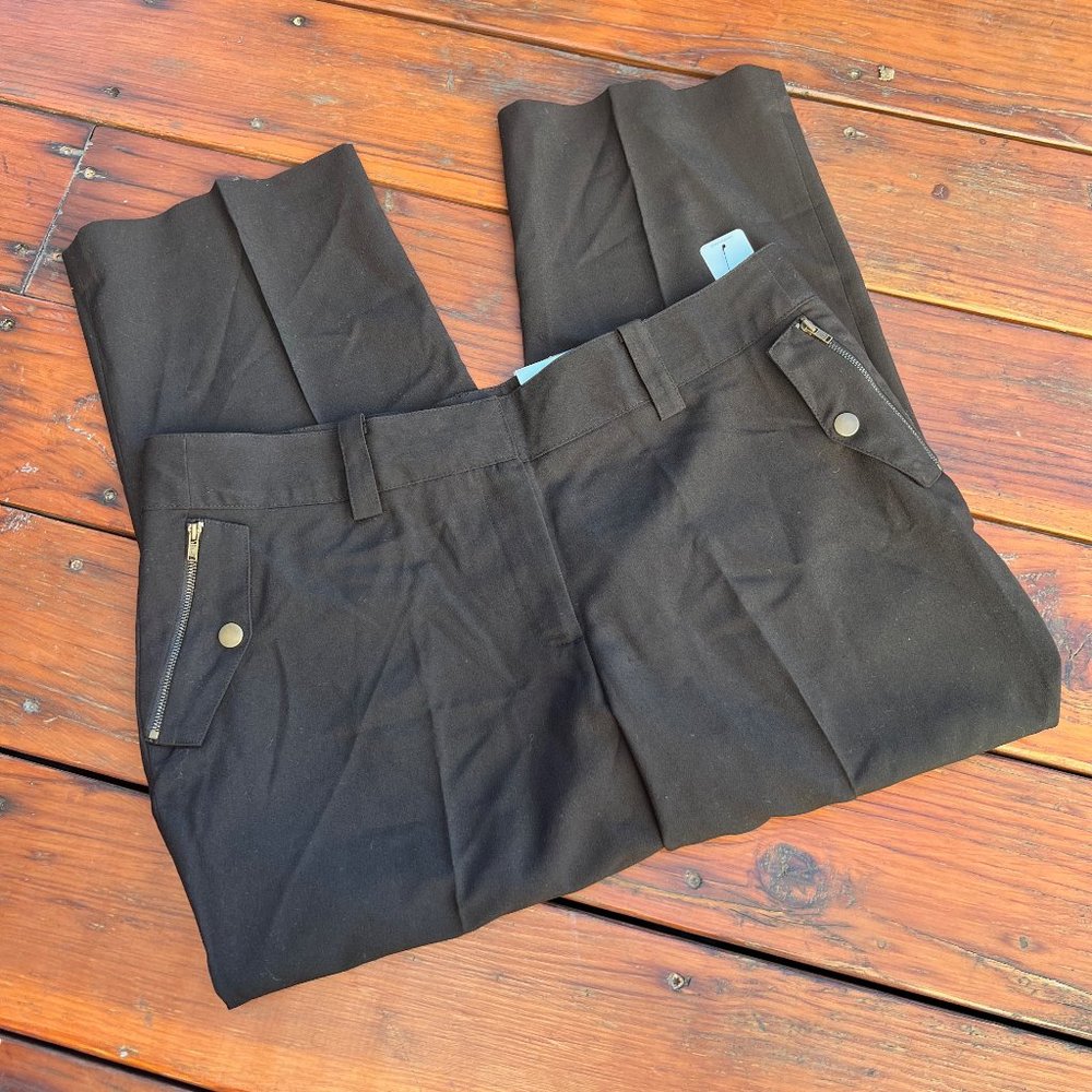 NWT Worthington Black Modern Fit Cropped Dress Pants